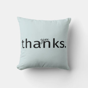 Donner Merci typographie sur le Coussin