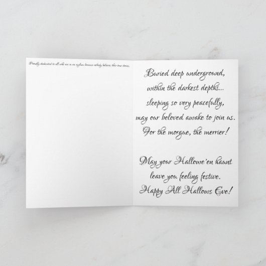 "Donner Party of Two" Hallowe’en Kaart (Binnen)