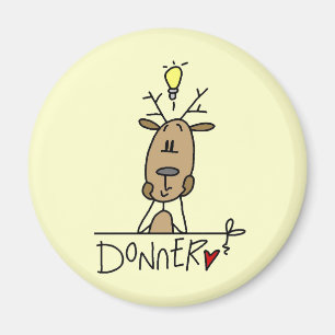 Donner Reindeer kerstT-shirts en cadeautjes Magneet