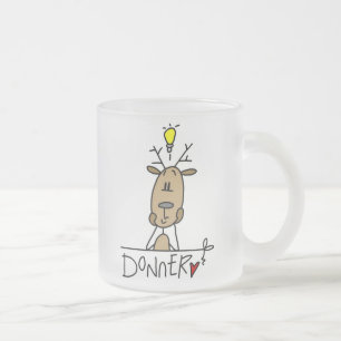 Donner Reindeer kerstT-shirts en cadeautjes Matglas Koffiemok