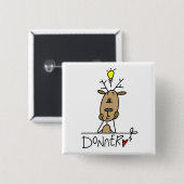 Donner Reindeer T-shirts en Gifts Vierkante Button 5,1 Cm (Voorkant /achterkant)