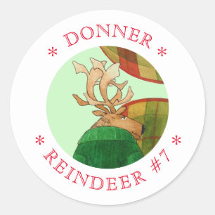 DONNER RENDIER Kleine ronde Stickers