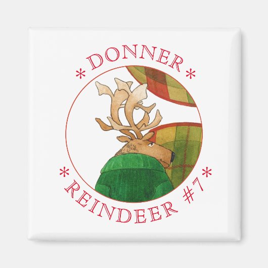 DONNER RENDIER Square Magnet Magneet (Voorkant)