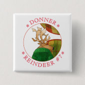 DONNER RENDIER Vierkante Pin Button (Voorkant)