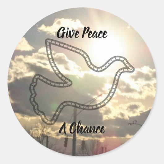 Donner Sticker rond Peace (Devant)