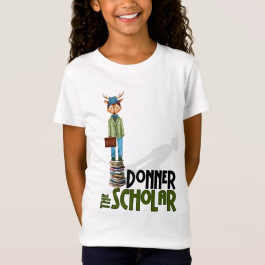 Donner the Scholar Santa's Reindeer T-shirt (Voorkant)
