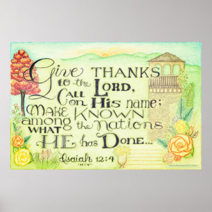 Donnez grâce au Seigneur décoration murale