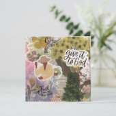 Donnez-Le À Dieu Carte De Voeux Plat (Debout devant)