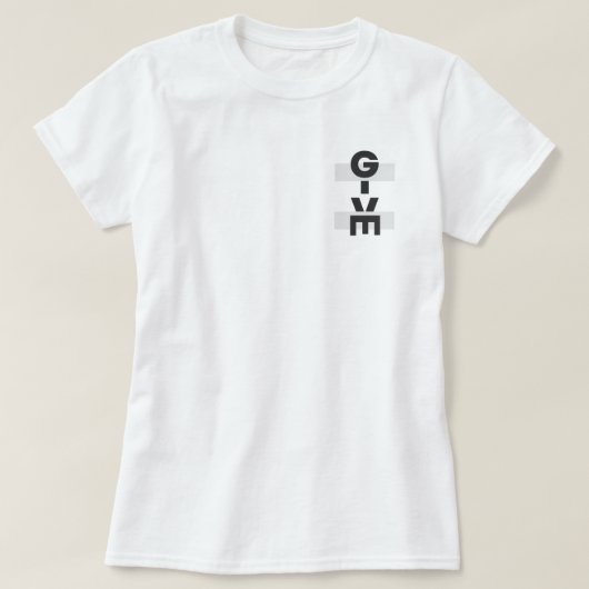 Donnez le T-shirt féminin (Design devant)