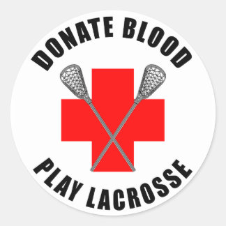 Donnez les autocollants de lacrosse de jeu de sang