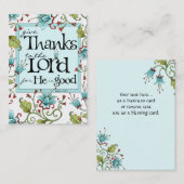 Donnez les mercis - cartes d'écriture sainte (Devant / Derrière)