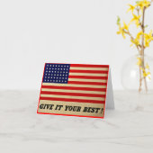 Donnez-lui votre meilleure carte de note drapeau a (Fleur jaune)