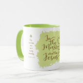 "Donnez-moi Jésus" 11oz tasse combinée (la chaux) (Devant gauche)