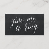 Donnez-moi un anneau les cartes de visite modernes (Devant)