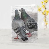 Donnez-nous une carte de pigeon de baiser (Fleur jaune)