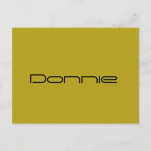 Donnie, weeszwart karakter, geometrisch lettertype briefkaart