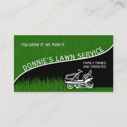 Donnie's Lawn Service Visitekaartje (Voorkant)
