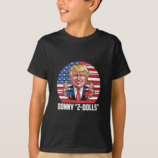 Donny 2-dolls' Funny Trump Design  T-shirt (Voorkant)