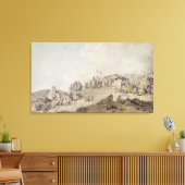 Donnybrook Fair, 1782 (pen, inkt en w/c op papier) Canvas Afdruk (Insitu (Woonkamer))