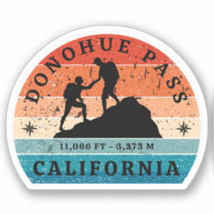 Donohue Pass wandelen siera nevada alpine trials Sticker