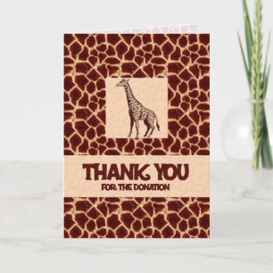 Donor Bedankt in Giraffe Print