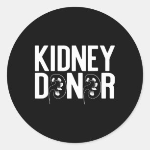 Donor gespeld met nier-/orgaanziekte meme ronde sticker
