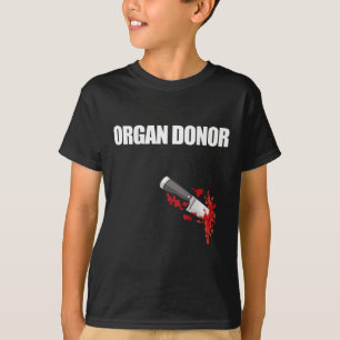 Donor plezier bloederige wond nier meme op rug 4 t-shirt