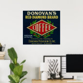Donovan's Coffee LabelBirmingham, AL Poster (Thuiskantoor)