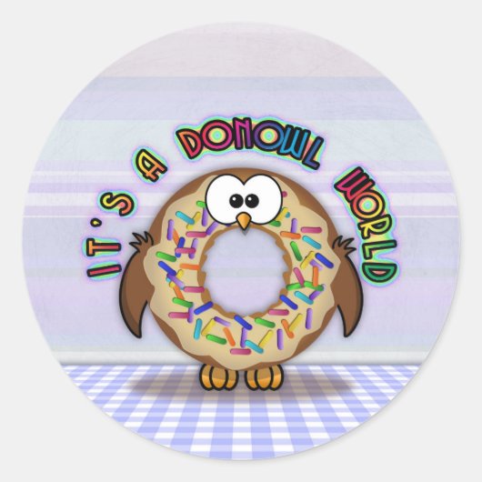 donowl sprinkles - ronde sticker (Voorkant)