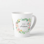 Dons à la maison d'enseignant - Mug de fleurs rose (Angle droit)