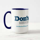 Don's Barber Shop - Mug de café bleu (Gauche)