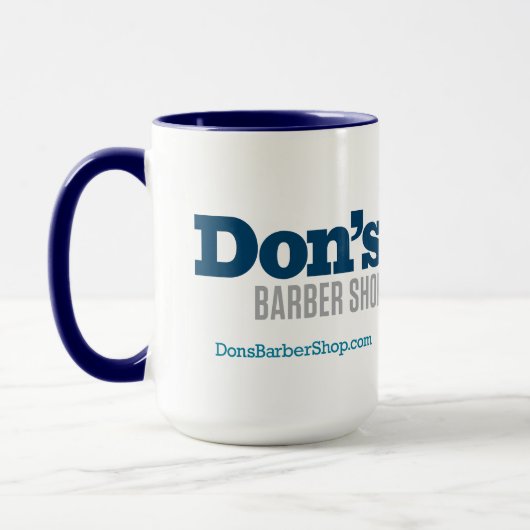 Don's Barber Shop - Mug de café bleu (Gauche)