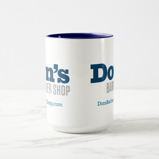 Don's Barber Shop - Mug de café bleu (Centre)