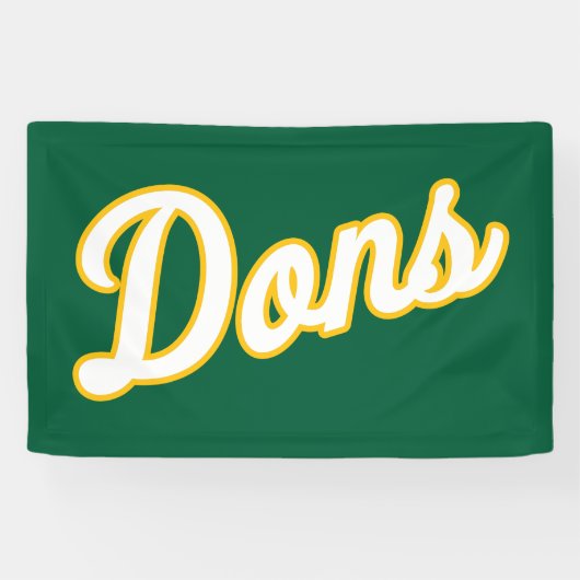 Dons Script Lettertype Spandoek (Horizontaal)