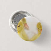 Donsige Gele Eendjes Ronde Button 3,2 Cm (Voorkant /achterkant)