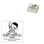 Donskoy Cat Retouradres Kerst Rubberstempel (Gestempeld)