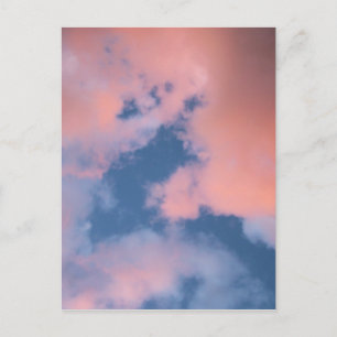 Donszachte Perzikwolken bij Zonsondergang Briefkaart