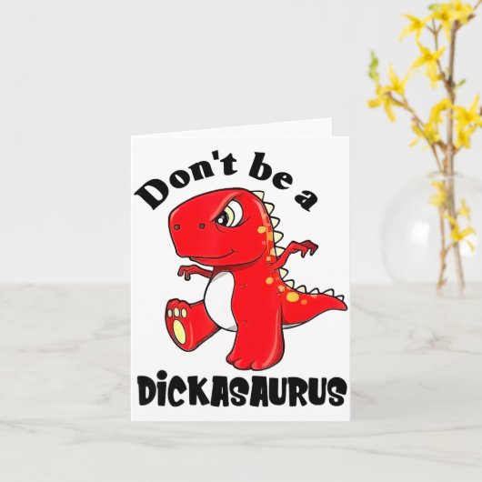 Don't Be A Asaurus Kaart (Gele Bloem)