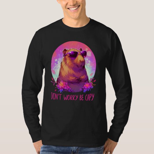Dont Be Worry Be Capy Capybara T-shirt (Voorkant)