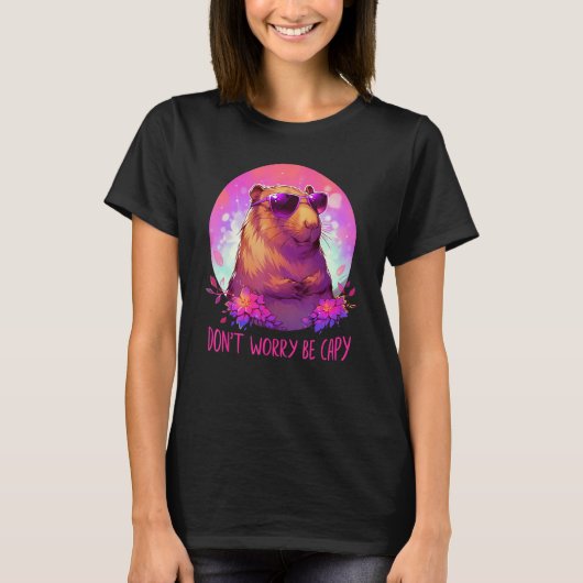 Dont Be Worry Be Capy Capybara T-shirt (Voorkant)