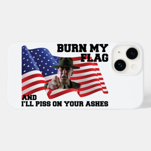 Don't burn my flag Case-Mate iPhone case (Achterkant (horizontaal))