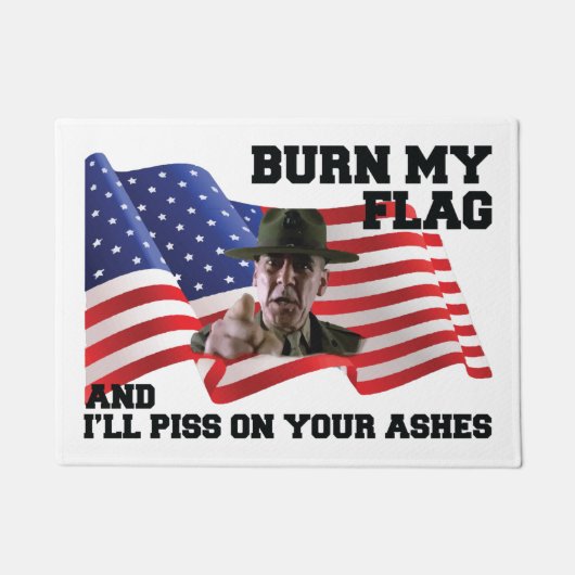 Don't burn my flag deurmat (Voorkant)