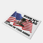Don't burn my flag deurmat (Schuin)