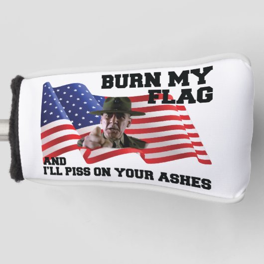 Don't burn my flag golfheadcover (Voorkant)