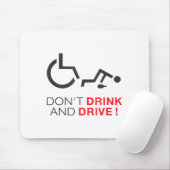 Don't Drink And Drive! Funny Wheelchair Drinking  Muismat (Met muis)