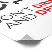 Don't Drink And Drive! Funny Wheelchair Drinking  Poster (Hoek)