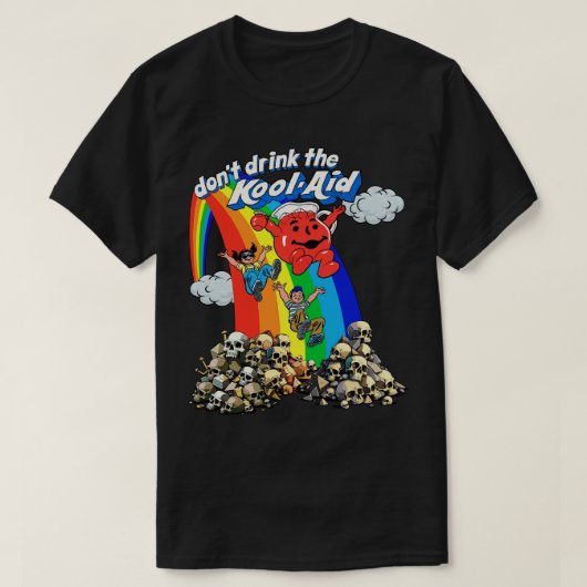 Dont Drink de KoolAid Retro Psychedelic Design T-shirt (Design voorkant)