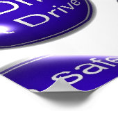 Dont Drink en drive Blue Poster (Hoek)