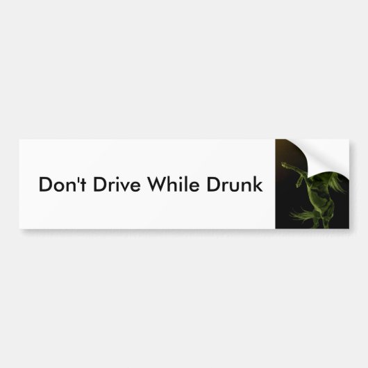 Dont Drive Drunk Horse élevant Bumper Sticker (Devant)