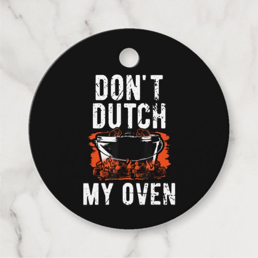 Dont Dutch My Oven - Funny Grill en BBQ Bedankjes Labels (Voorkant)